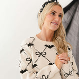 Bat Trellis Halloween Women's Sweater