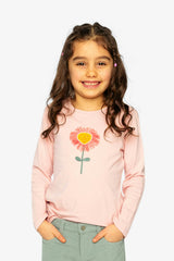 Long Sleeve Organic Cotton T-Shirt Pale Dusty Pink