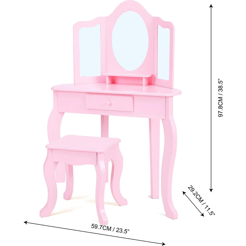 Fantasy Fields by Teamson Kids - Little Lady Alessandra Medium Corner Play Vanity