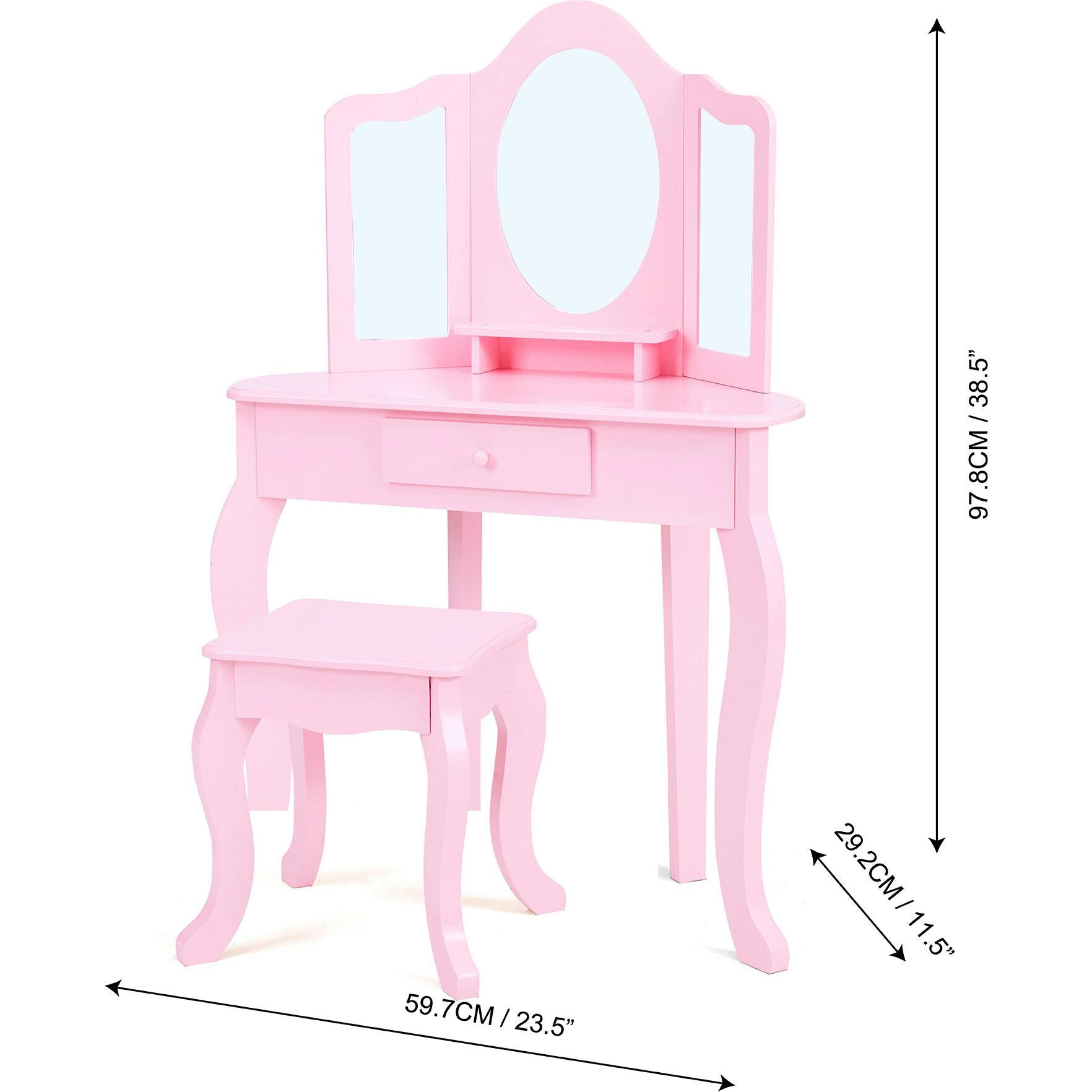 Fantasy Fields by Teamson Kids - Little Lady Alessandra Medium Corner Play Vanity