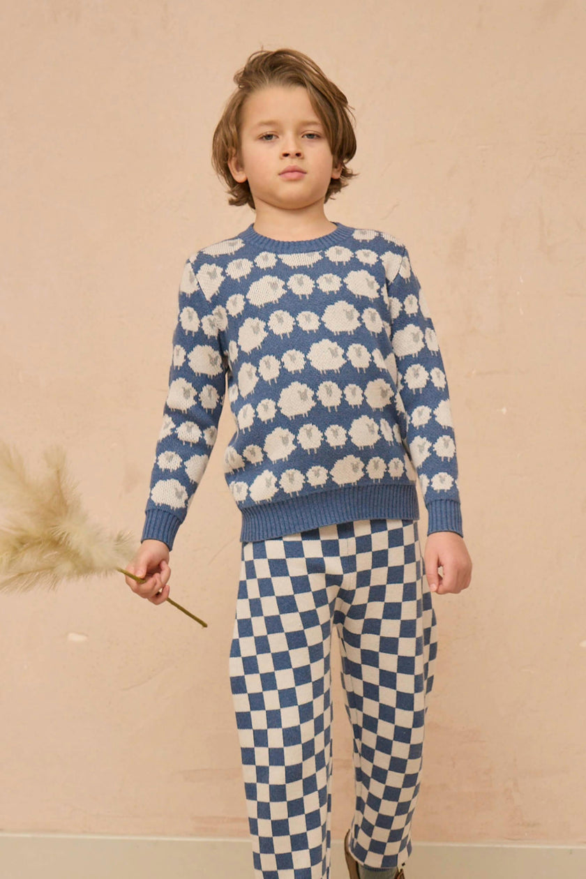 Flock of Sheep Jumper | Bluestone Blue