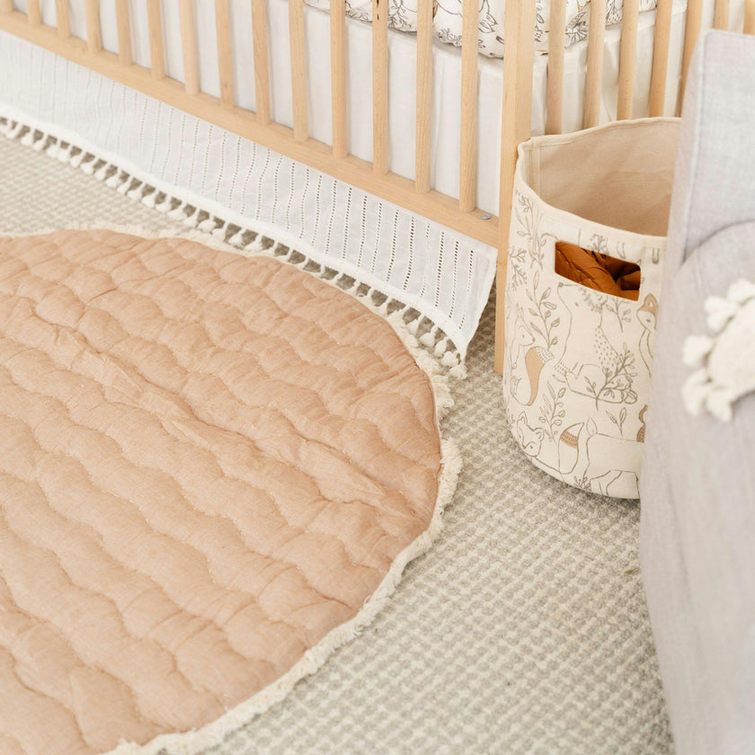 Ezra Woodland Animal Cotton Quilted Baby Play Mat