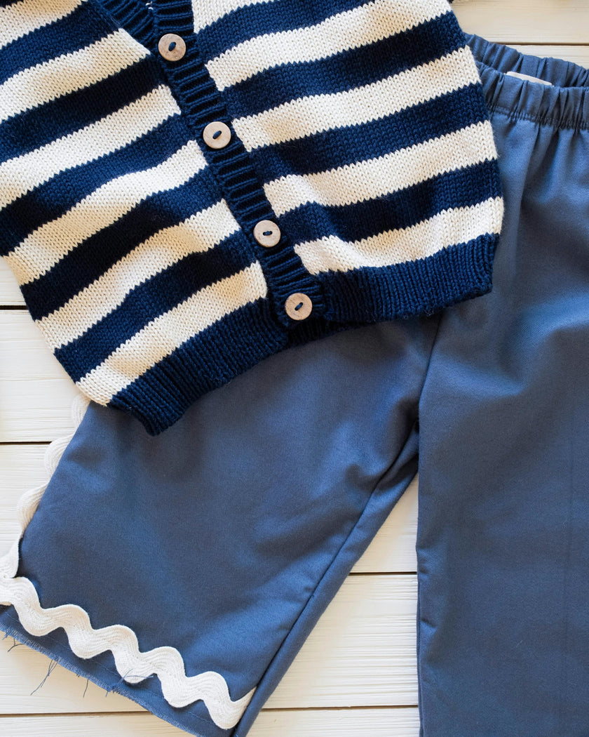 Wide-leg Pant in Mar Azul