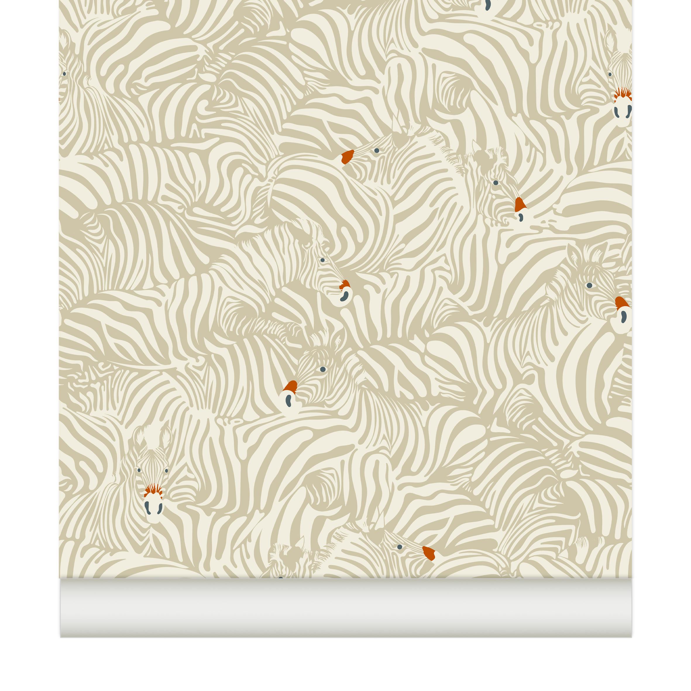 Papier peint Zebra coloris Sable