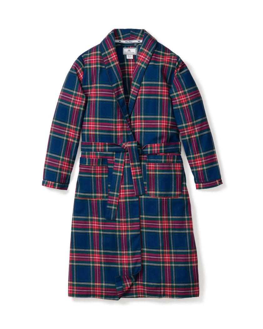 Kid's Brushed Twill Robe in Windsor Tartan