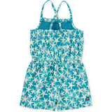 Smocked Strappy Romper, Orange