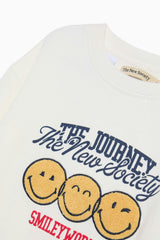 Smiley Sweatshirt Whisper White