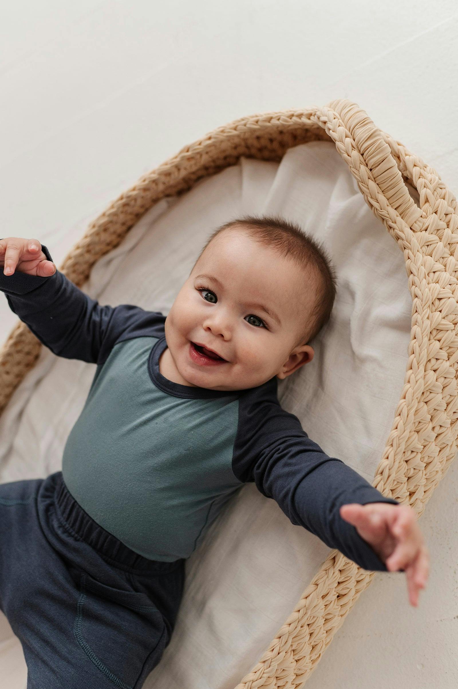 Baby Boy Pocket Pants in Nightfall Blue