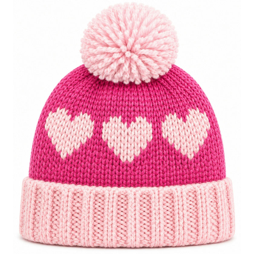 Hearts Bobble Hat