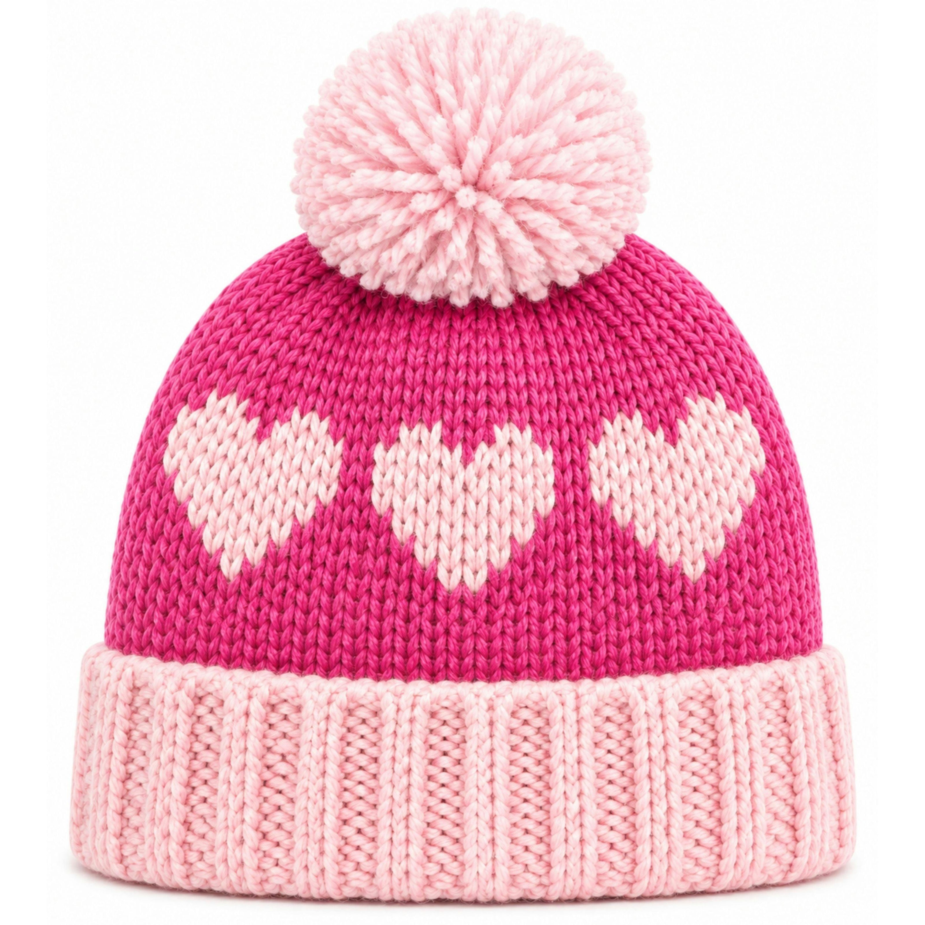 Hearts Bobble Hat