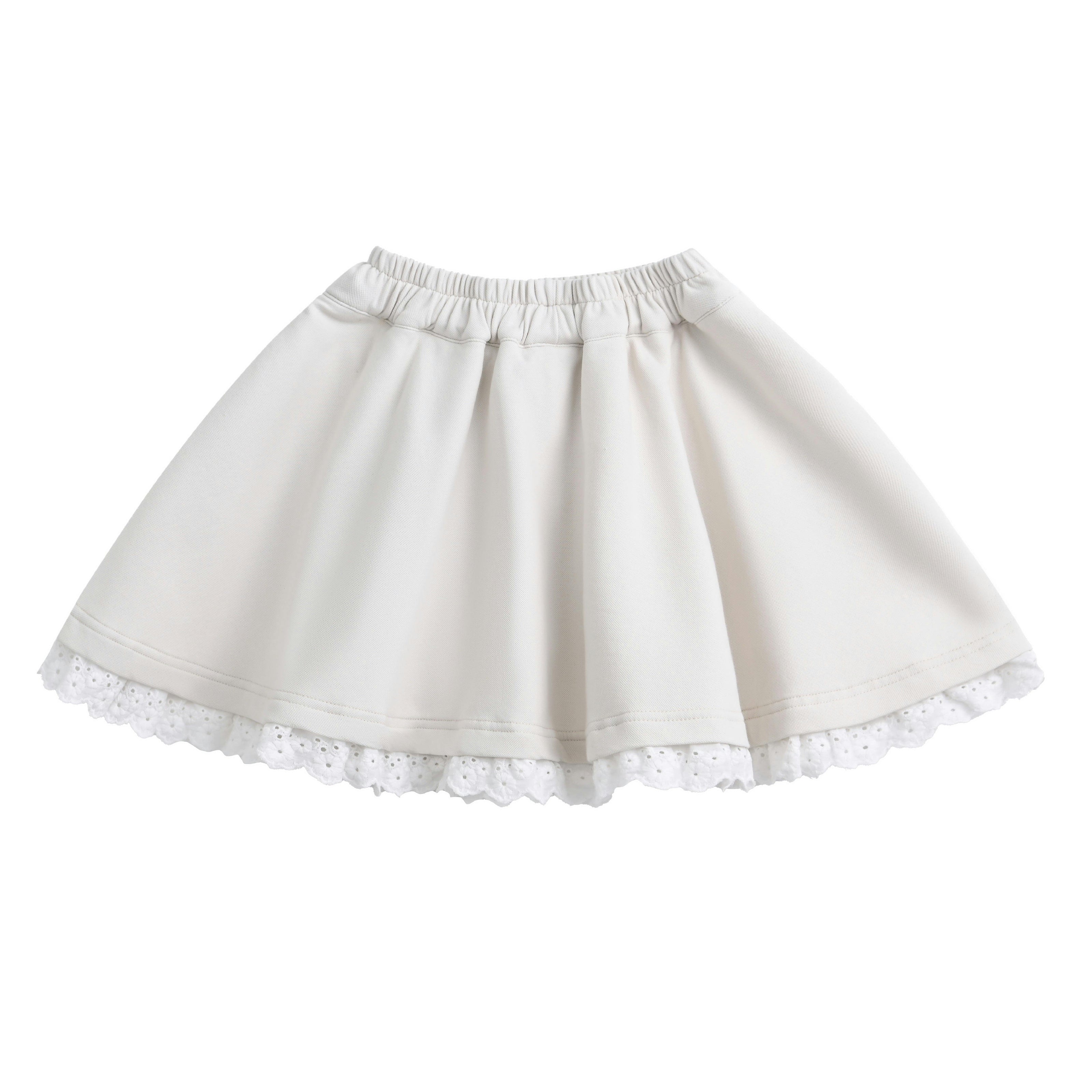 Cream Ruffle Skirt Set
