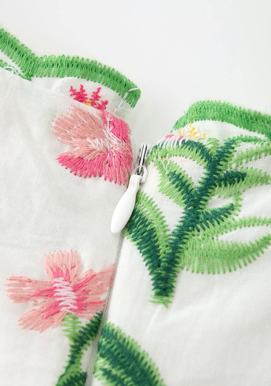 Kaylee Cotton Embroidered Mini Dress