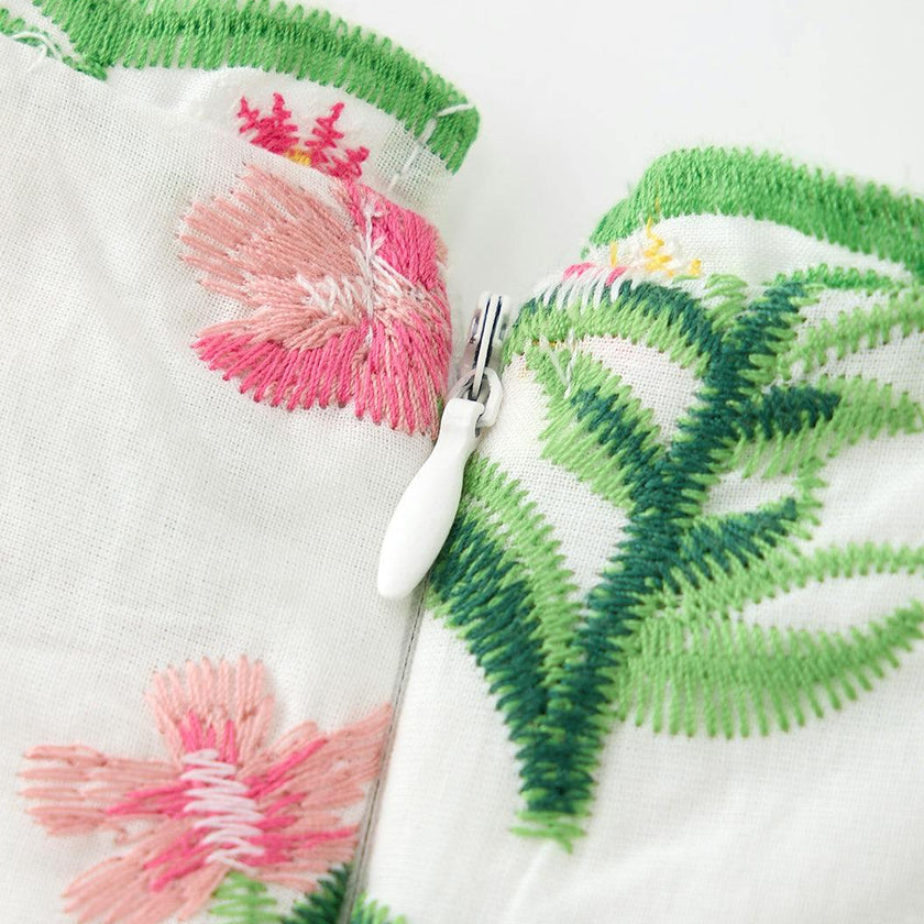 Kaylee Cotton Embroidered Mini Dress