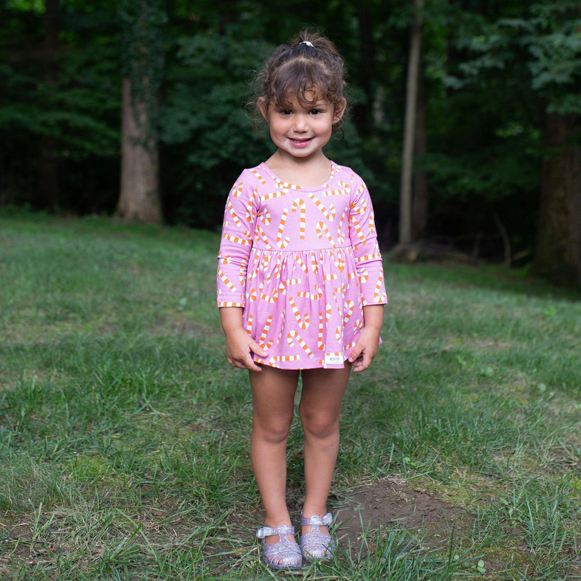 Candy Canes Christmas Long Sleeve Bubble Romper
