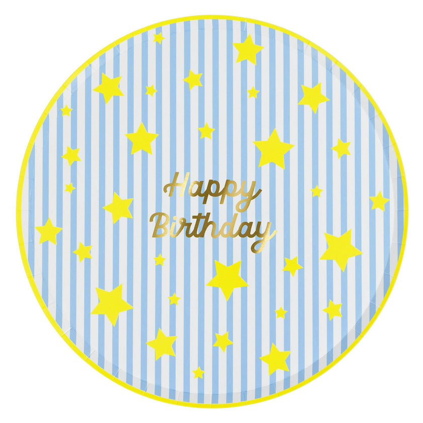Bright Star Happy Birthday Dinner Plates