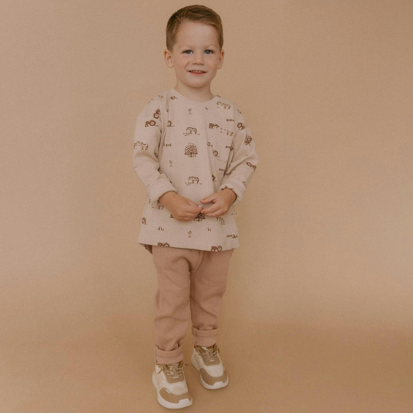 Organic Tee & Foldover Pants Set