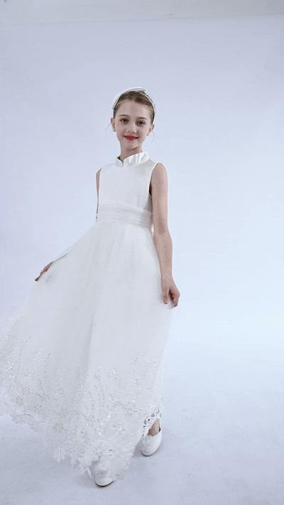 White Alvaria Sleeveless Lace Dress