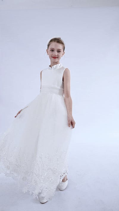 White Alvaria Sleeveless Lace Dress