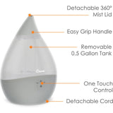 Droplet Cool-Mist Humidifier with Vapor Tray