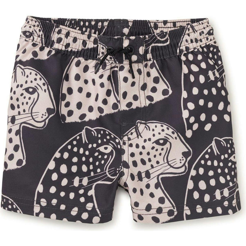 Mid-Length Swim Trunks, Black