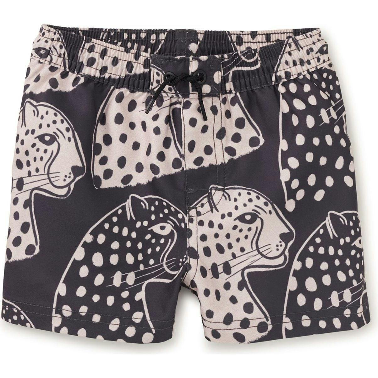 Mid-Length Swim Trunks, Black
