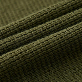 Olive Waffle Zipper Pajama