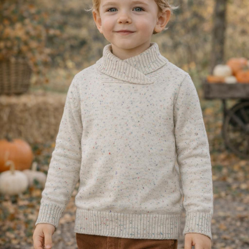 Shawl Collar Relaxed Fit Sweater
