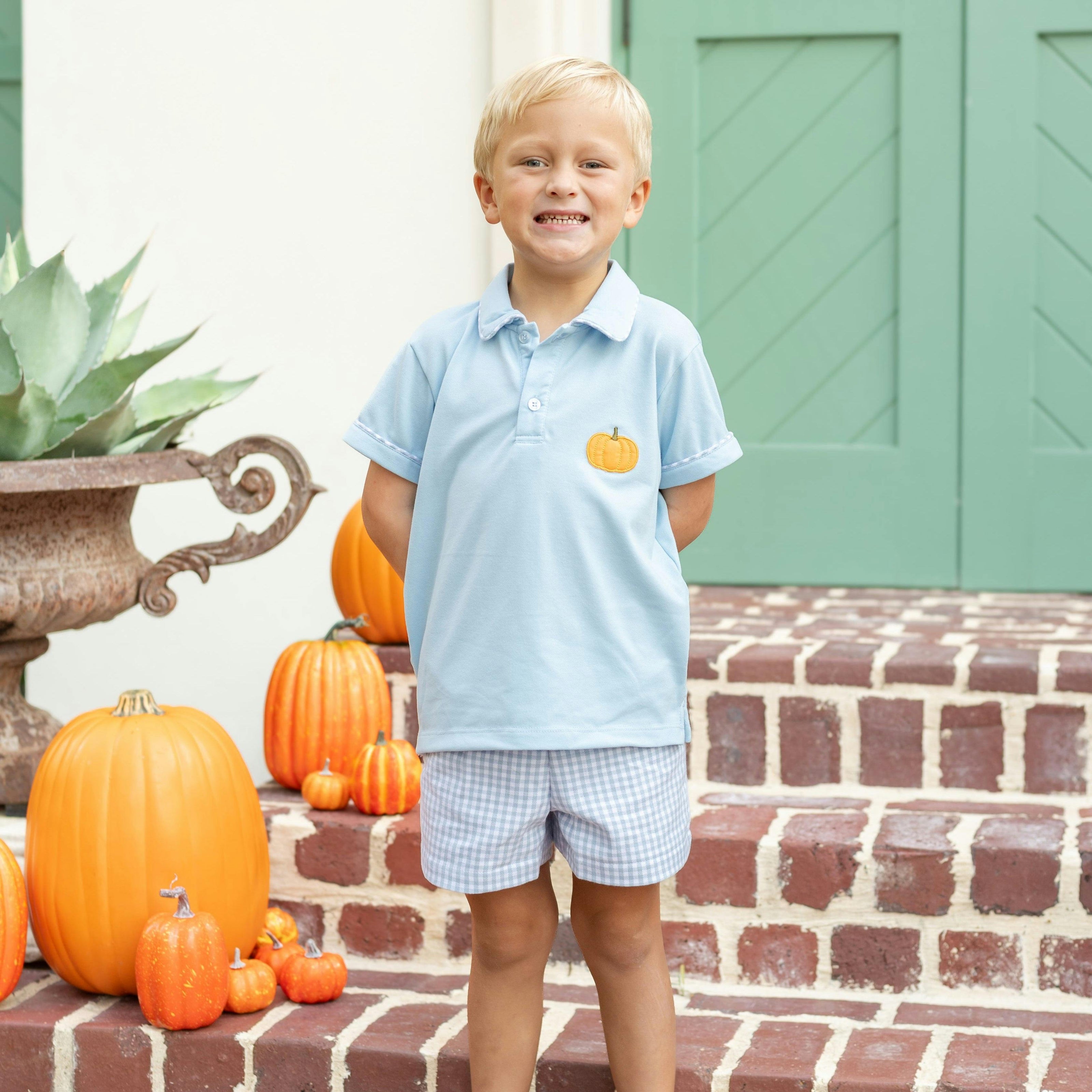 Fields Boy Polo Set - Pumpkins