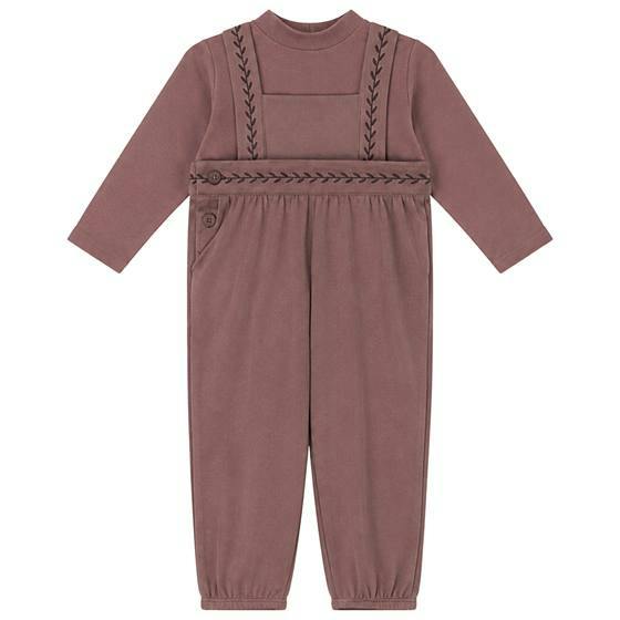 Shell & Overall With Leaves Stitch Decoration