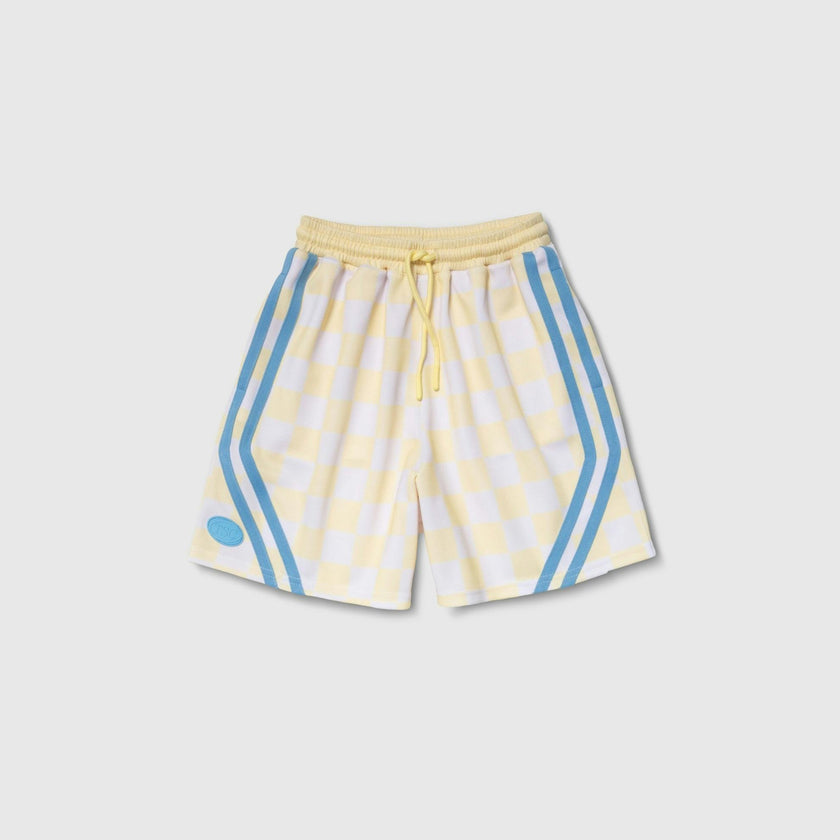 Basketball Shorts in Lemonade Check