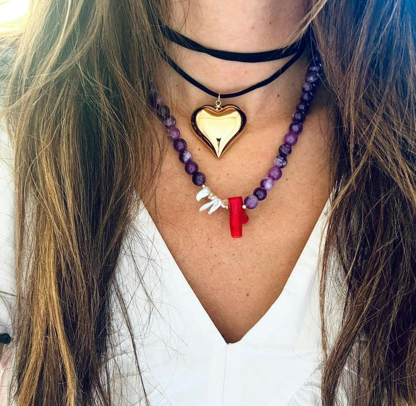 Lilah Purple Jade Necklace