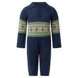 Navy Fairisle Knit Playsuit