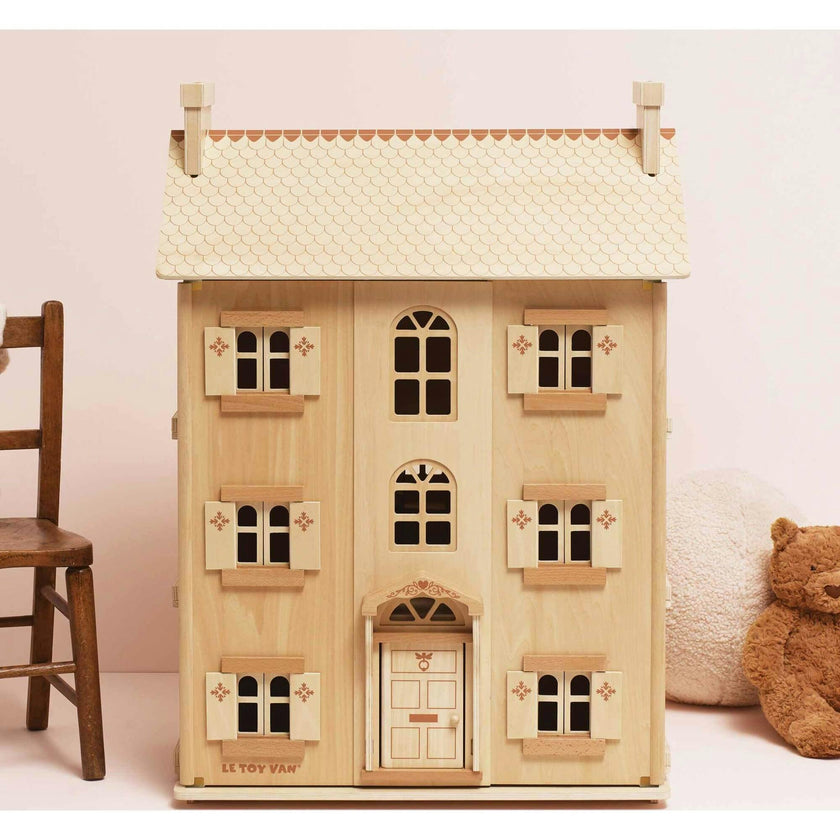 Grand Natural Wood Dolls House