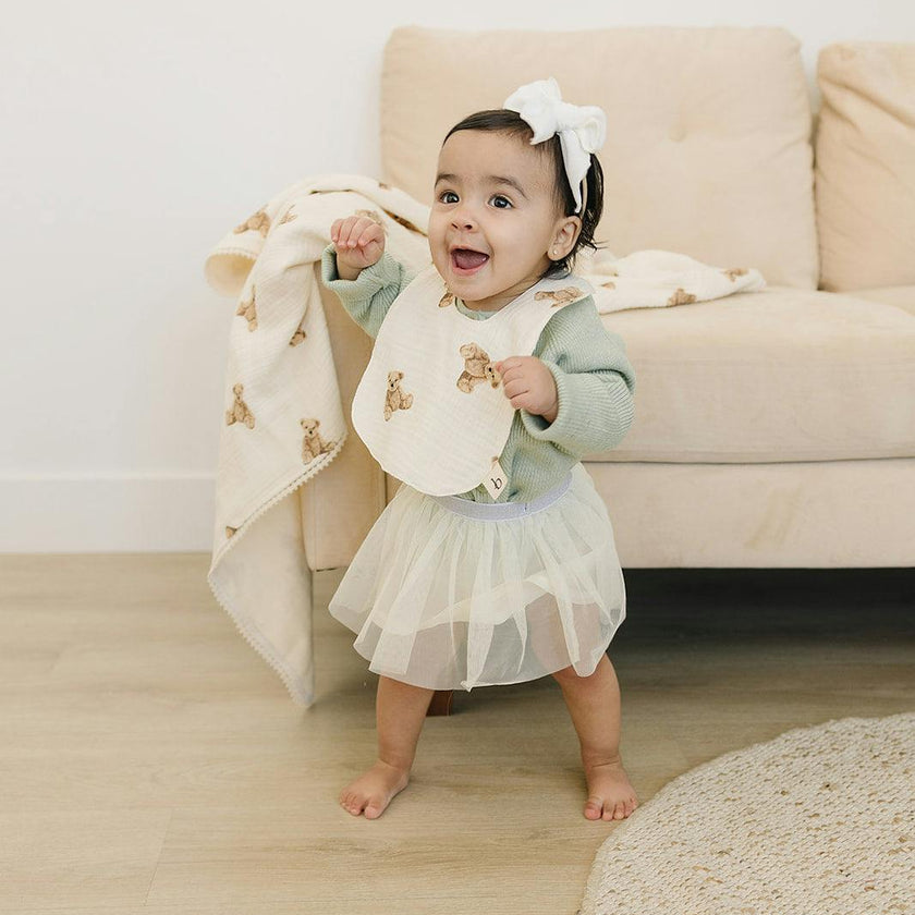 Signature Cotton Print Bib