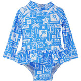 UPF 50+ Alissa Infant Ruffle Rash Guard Swimsuit - New