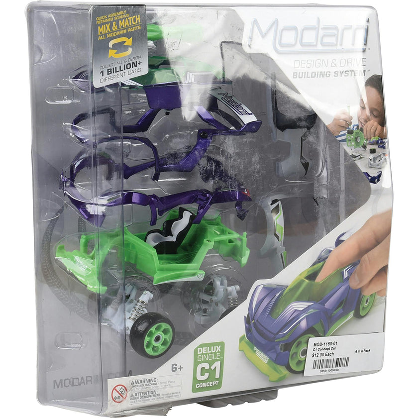 Modarri: C1 Concept Car - Deluxe Single DIY Design & Build Toy Car