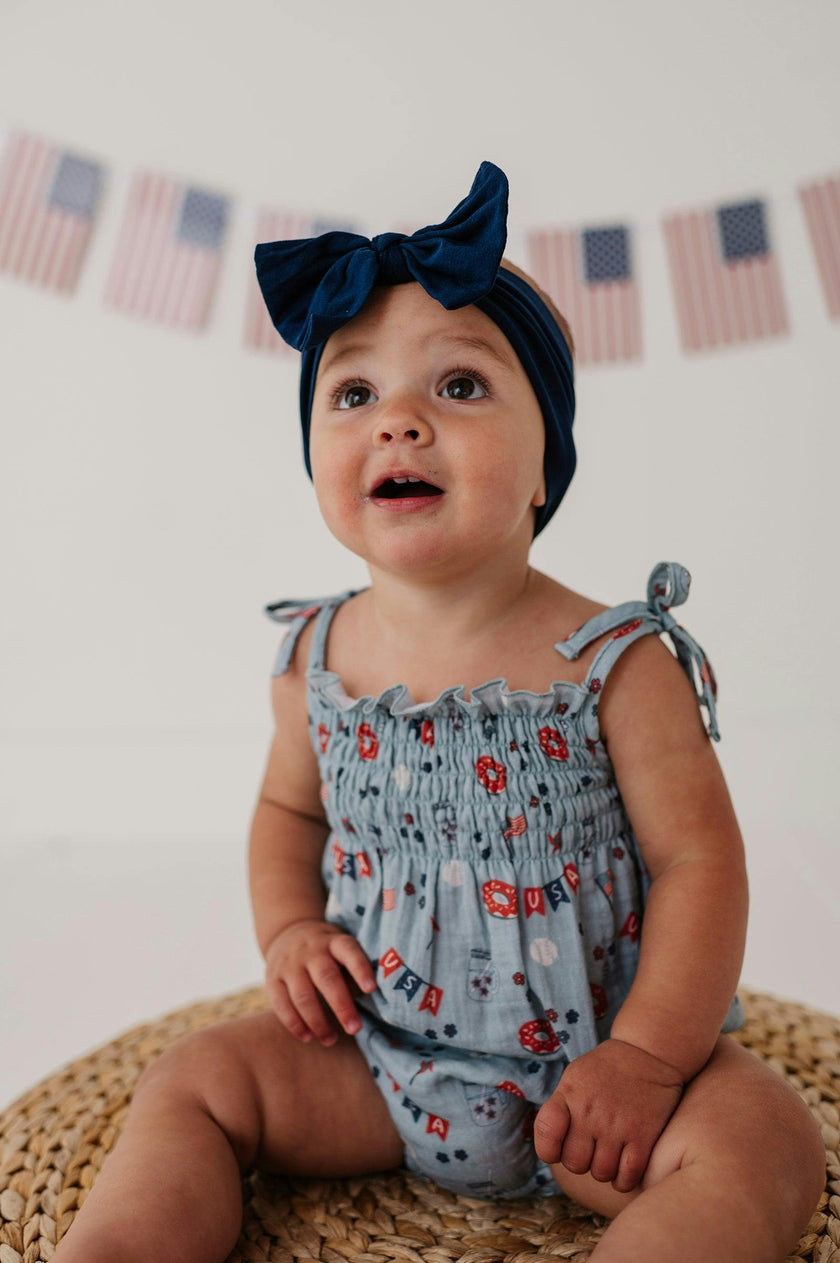 Baby Girl's Tie-Smocked Bodysuit