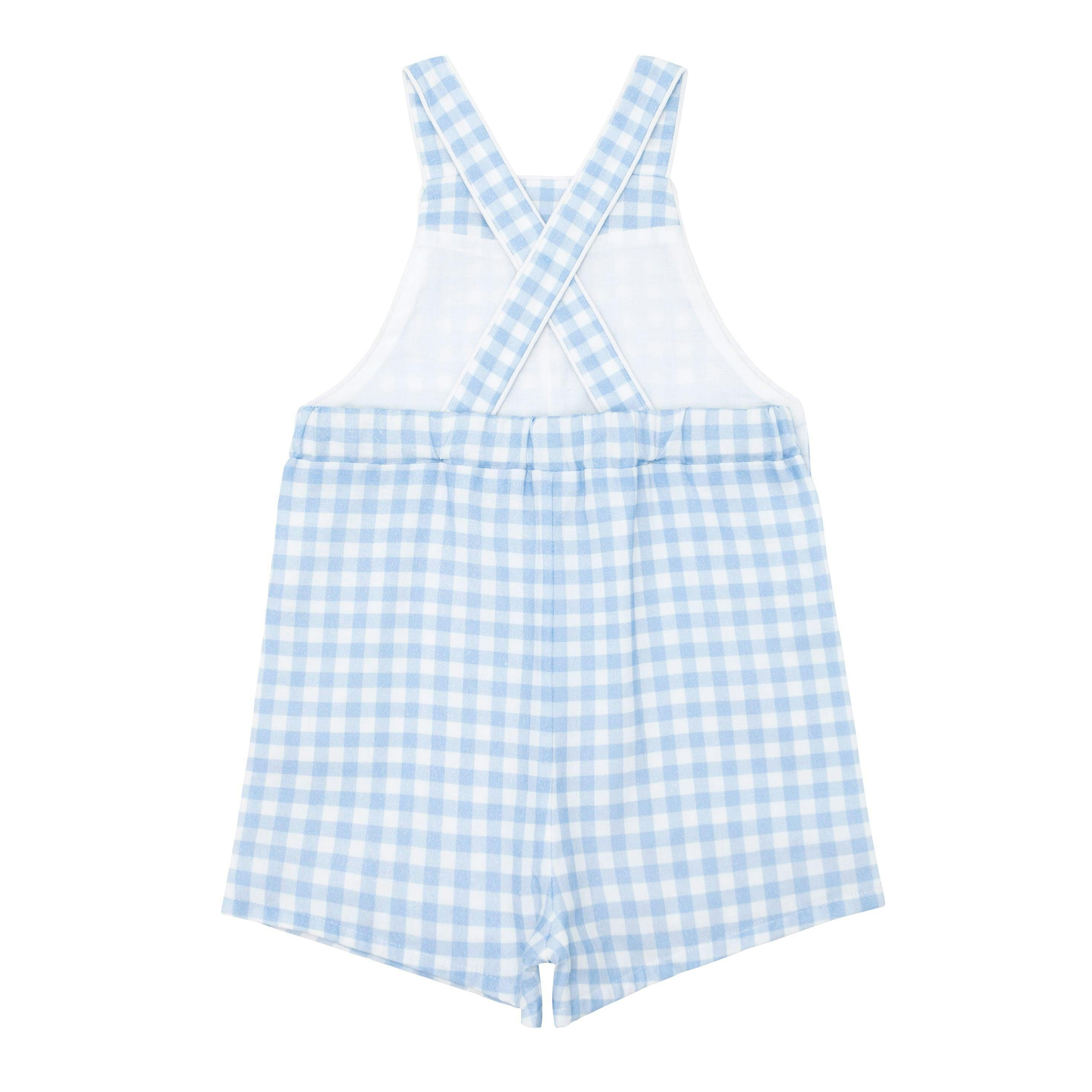 baby boys oasis blue gingham overall