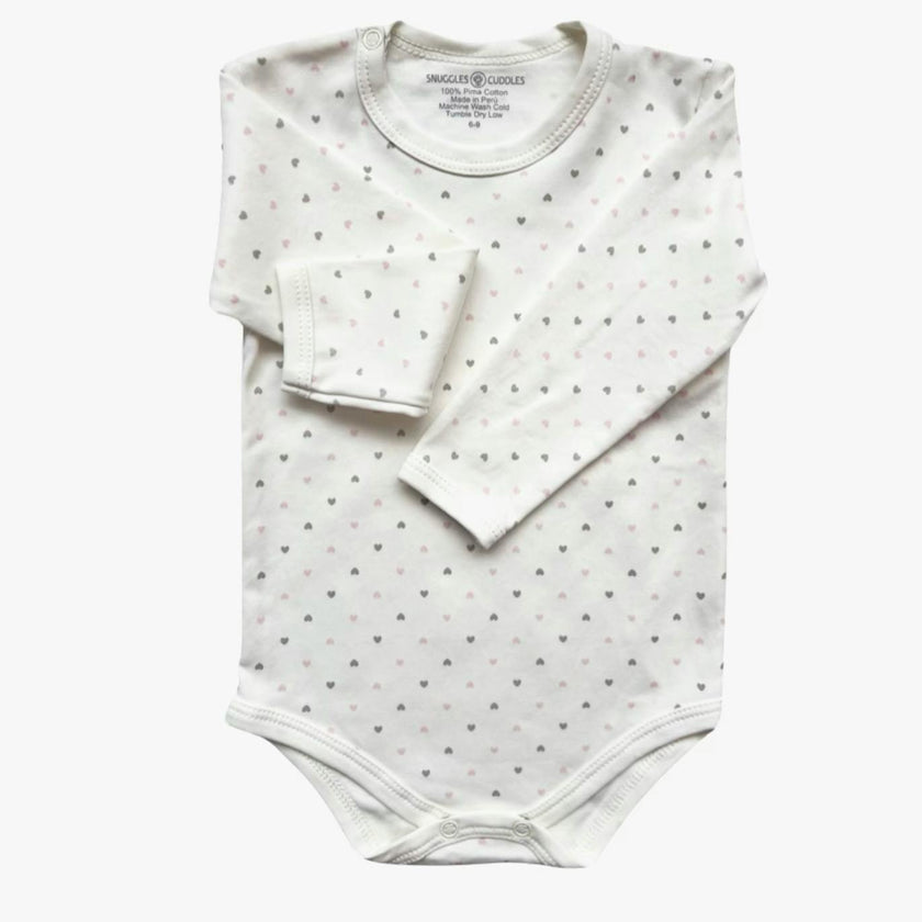 Hearts - Long Sleeve Bodysuit