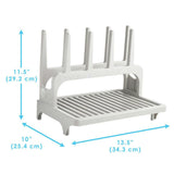 PopYum Seattle Gray Space Saving Drying Rack from 100% Recycled Bottles, countertop for Baby Bottle, Plastic Bags, Cups, Glass, tumblers, Compact