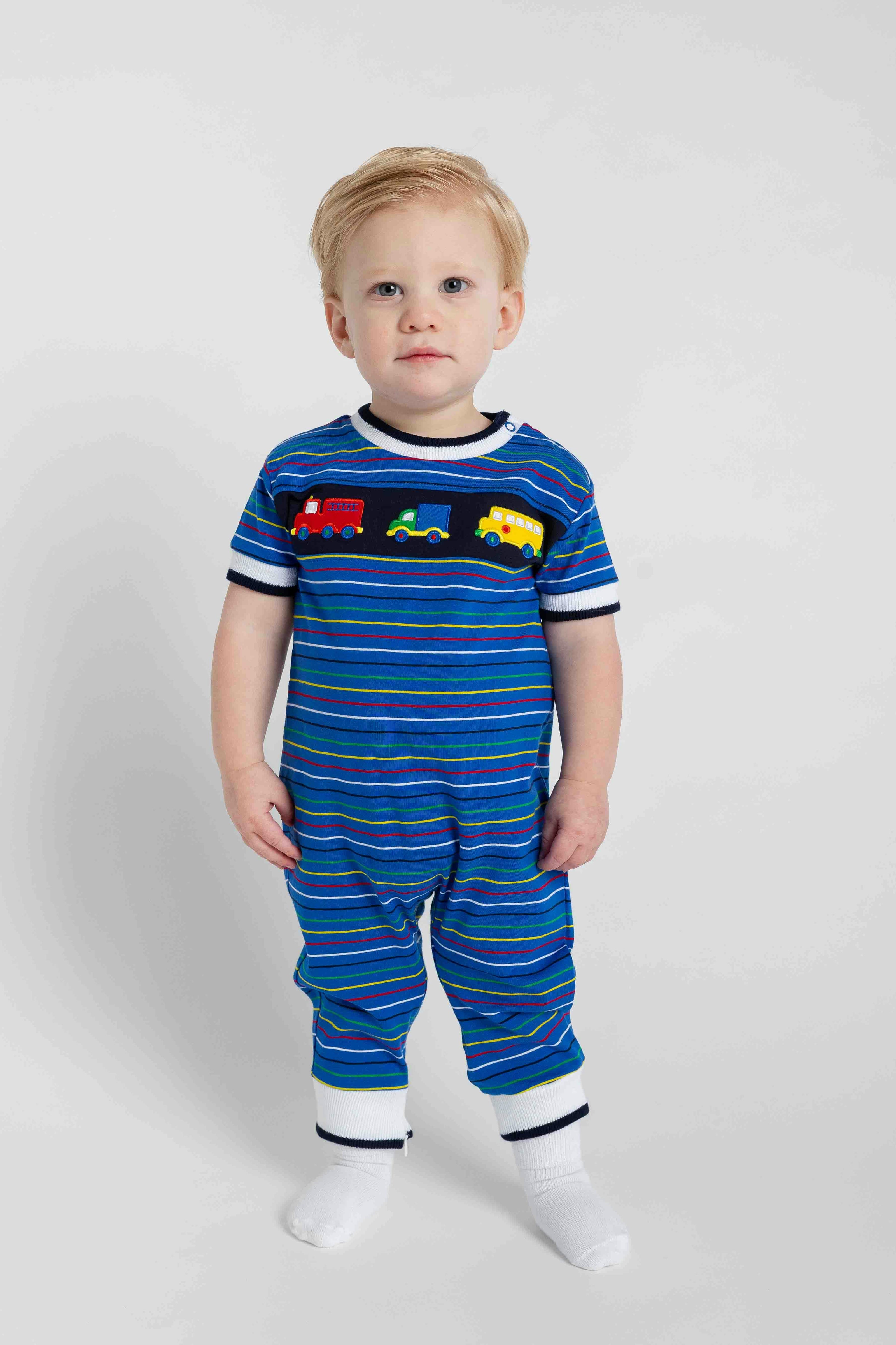 Stripe Knit Longall With Vehicles