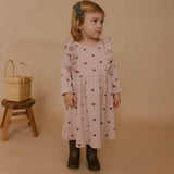 Organic Long Sleeve Ruffle Dress