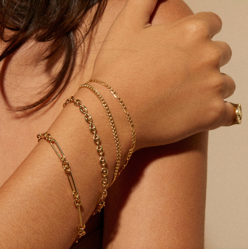 Puffed Mariner Chain Bracelet