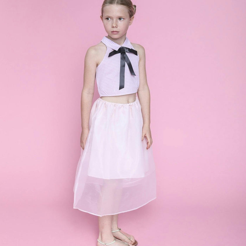 Louise (carnation pink gingham and skirt)