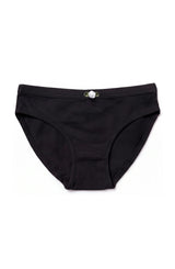 Girls Underwear 3 Piece Set - Black & White Hearts & 2 Solid Black