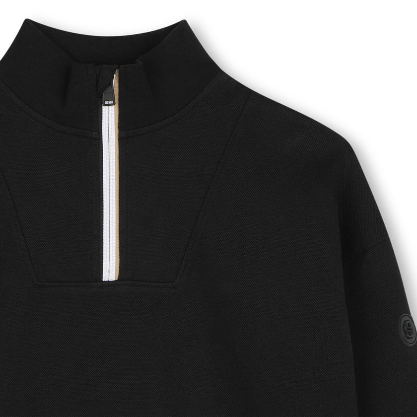 Black Half-Zip Sweatshirt
