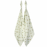 Bumblebee Bamboo Muslin Two-Piece Burp Cloth Set