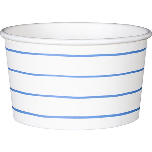 Cobalt Frenchie Striped Treat Cups