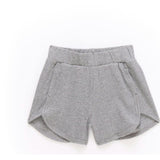 Girls Rib Shorts in Collegiate Gray