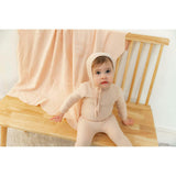 Bow Print Blanket Blue Mist